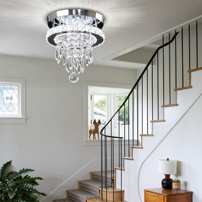 LED Crystal Ceiling Light (Round, 25CM)