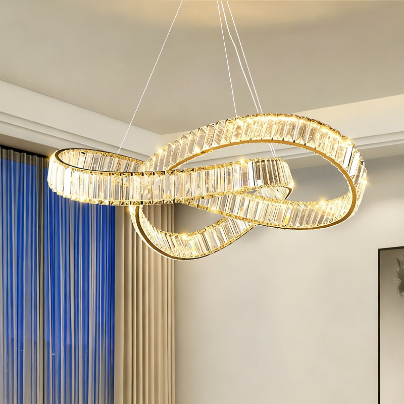 Living Room Circular Crystal Chandelier – 60CM, 80CM, 100CM