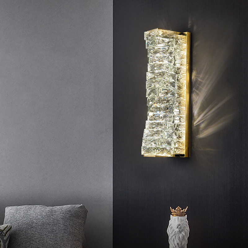 Crystal Bedside Wall Lamp for Bedroom
