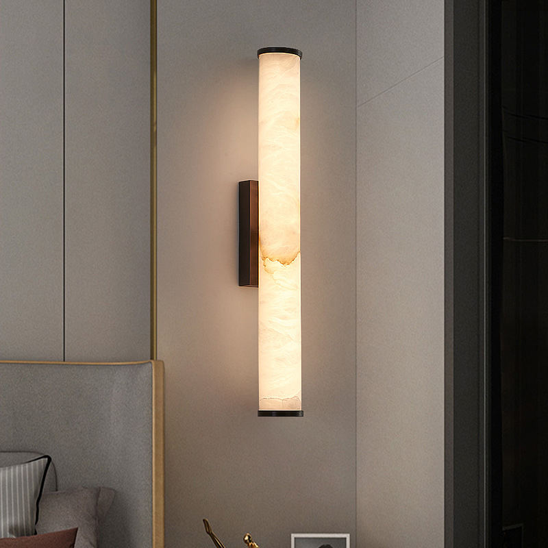 Modern Minimalist Marble Wall Lamp with Full Copper 7W Power Supply