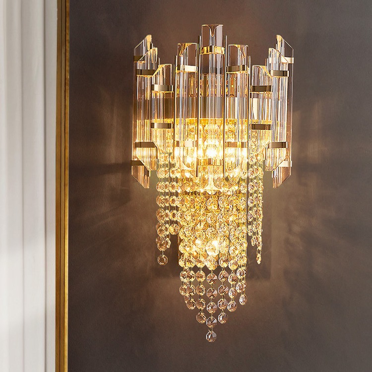 Modern Minimalist Crystal Wall Lamp – 42CM