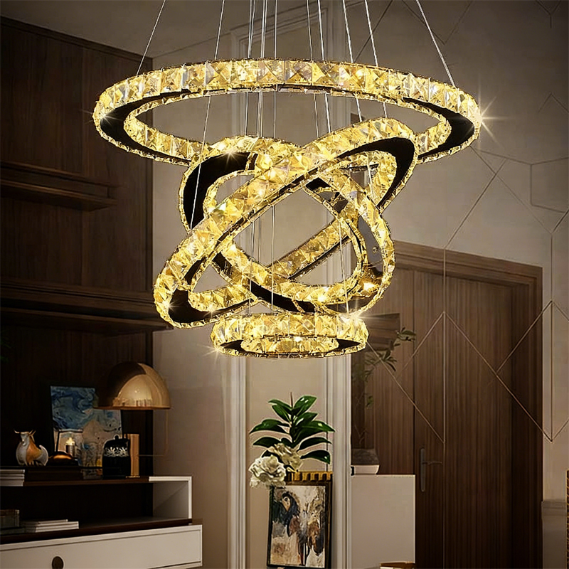 Modern Minimalist Crystal Chandelier for Dining Room