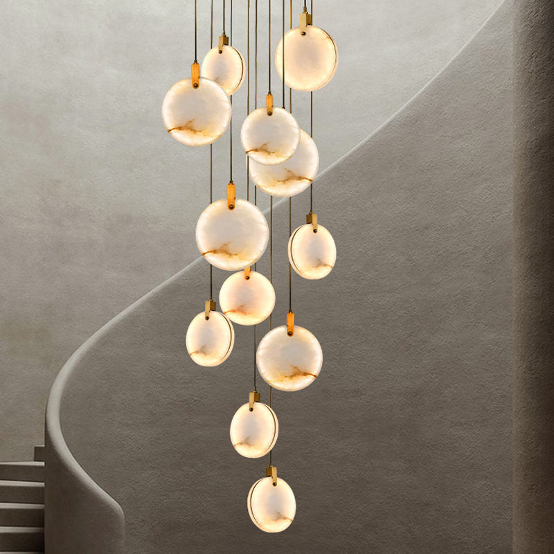 Modern Round Marble Chandelier