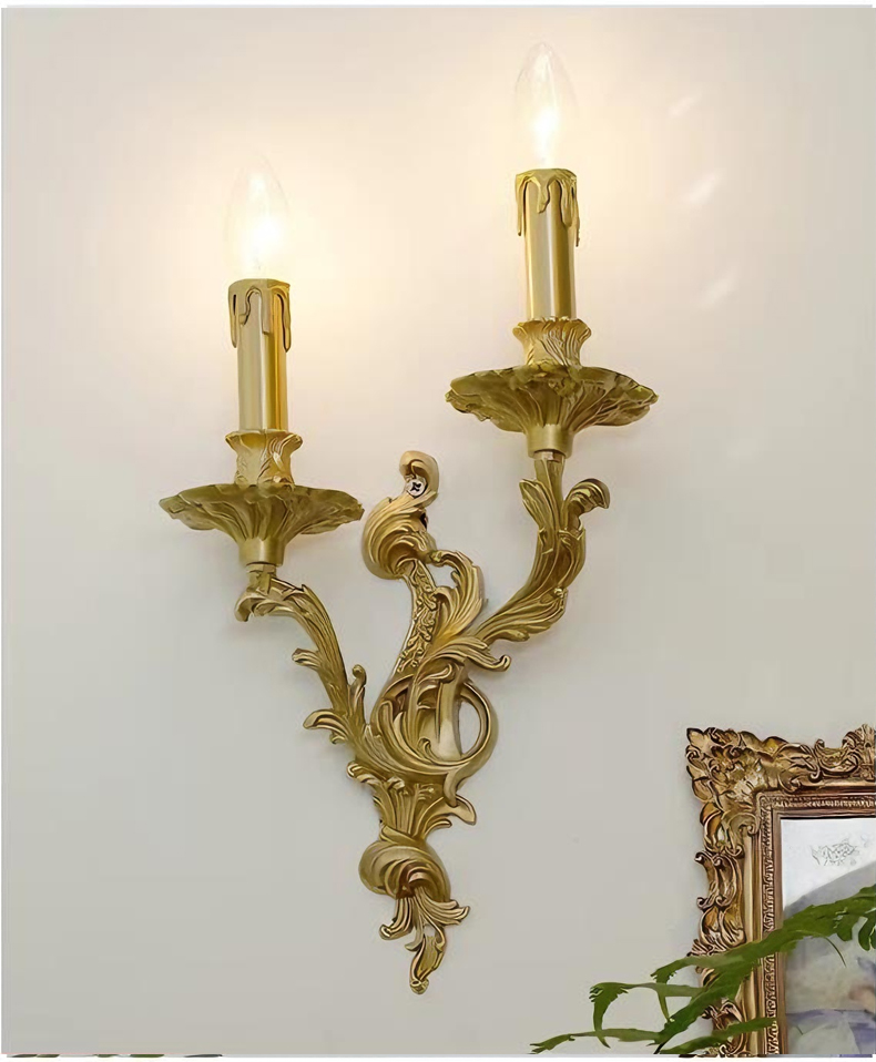 Gold-Copper Retro Grand Luxury Villa Wall Lamp