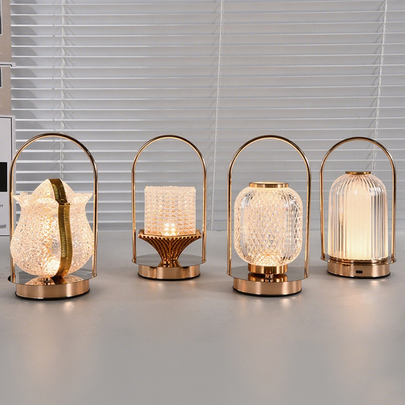 Crystal Desk Lamp USB Rechargeable Night Light