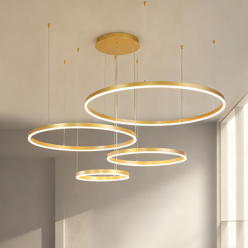 Decorative Iron-Aluminum Acrylic LED Pendant Lamp for Staircases