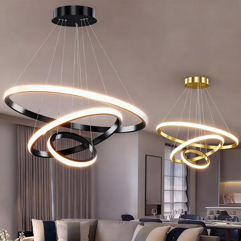 New Design Circular Pendant Lamp with 3-Ring Acrylic