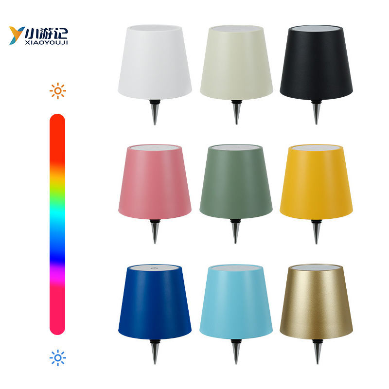 RGB Cordless Recessed Wine Bottle Table Lamp with Ambient LED Lighting