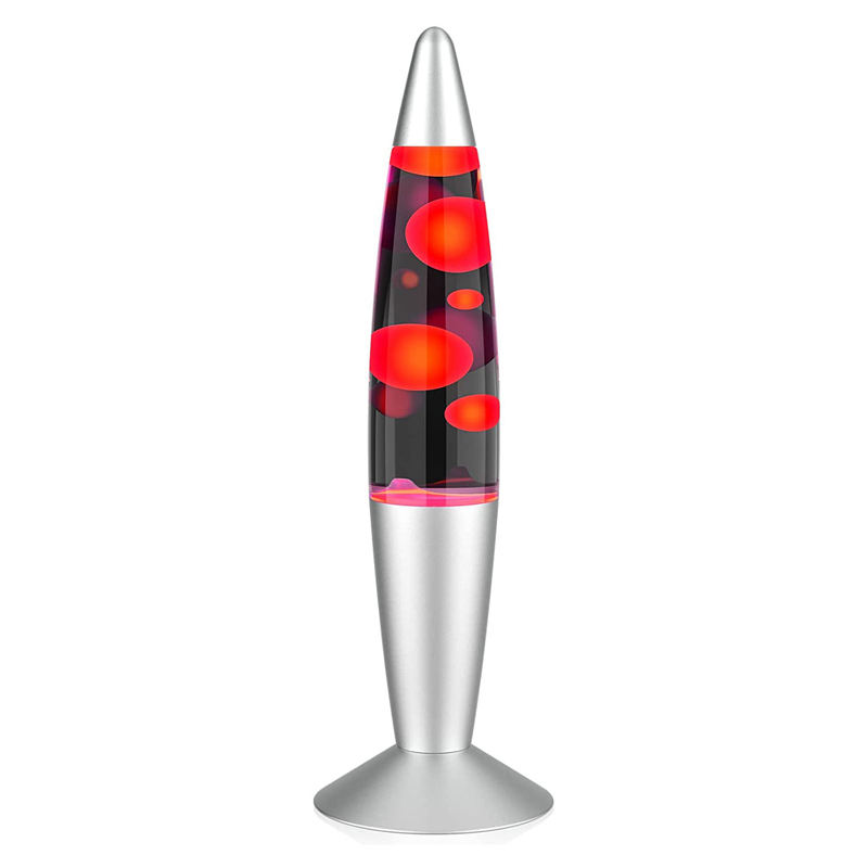 13-Inch Colorful Flashing Table Lamp with Round Base, Rainbow Aluminum Body for Decoration