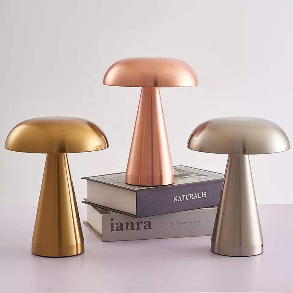 Diode Table Lamp, Small Portable Rechargeable Mushroom Lamp for Rooms & Bars