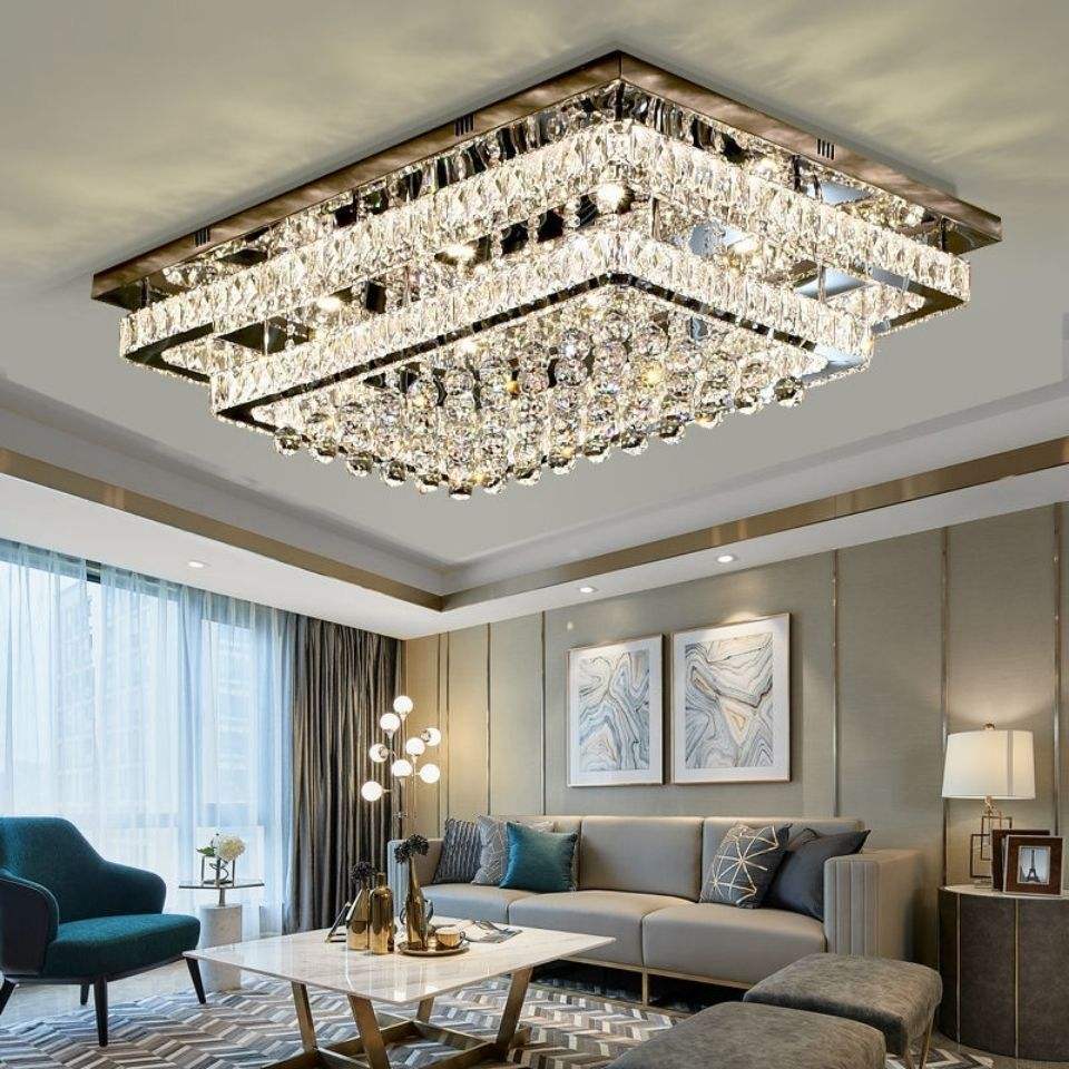 High-grade Crystal Ceiling Light, Square & Rectangular