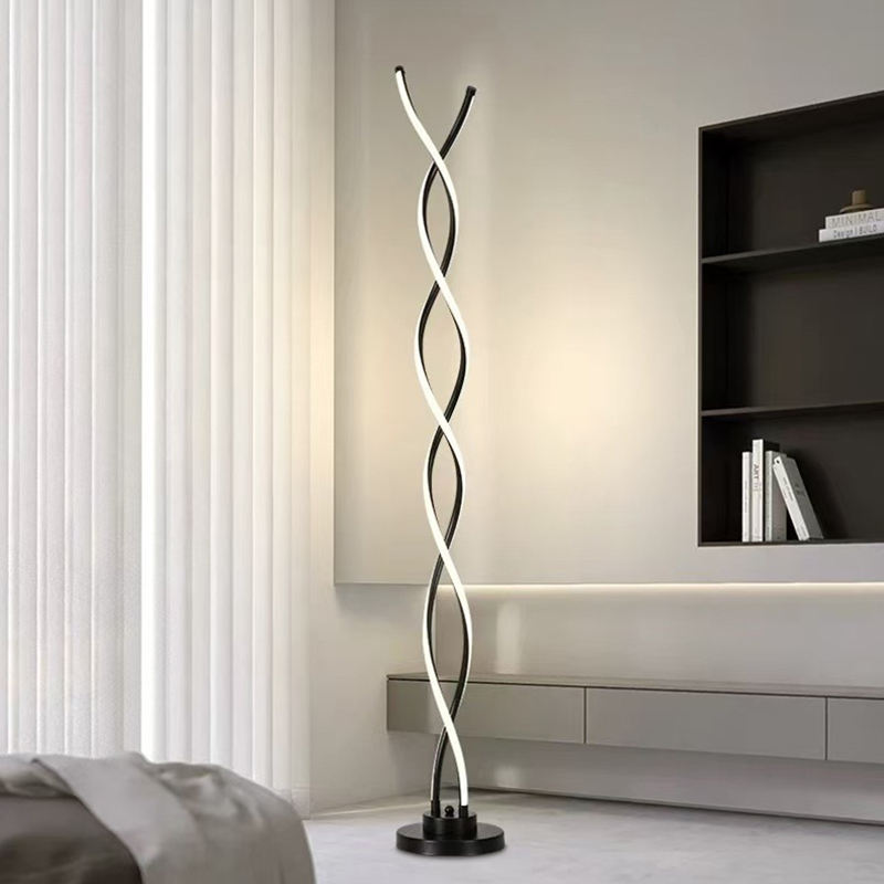 Ins Style Minimalist Linear Spiral Vertical Floor Lamp