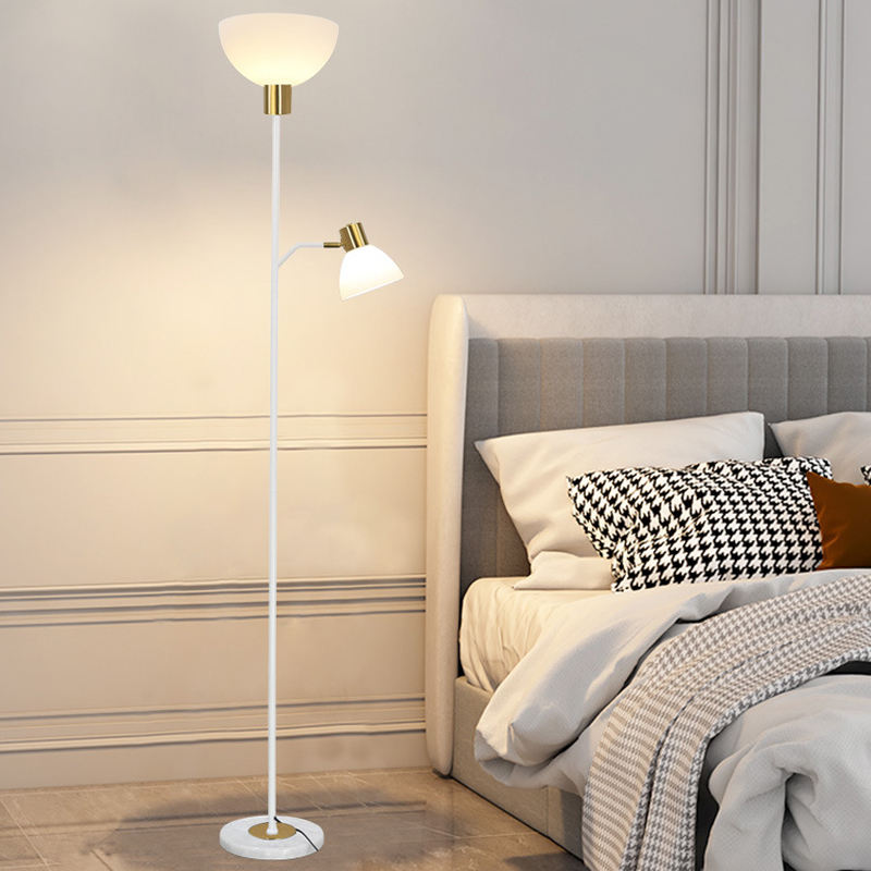 Modern Luxury Golden LED Floor Lamp with Marble Base