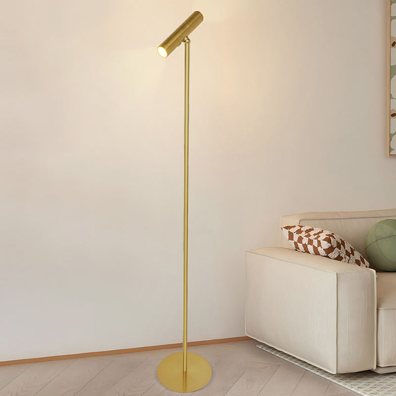 Minimalist Designer Gold Floor Lamp for Bedside