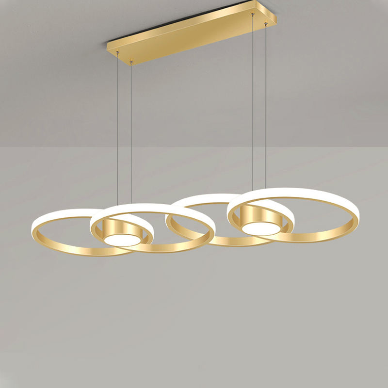 Golden Ring Acrylic Pendant Light for Dining Room Decor & Ambiance