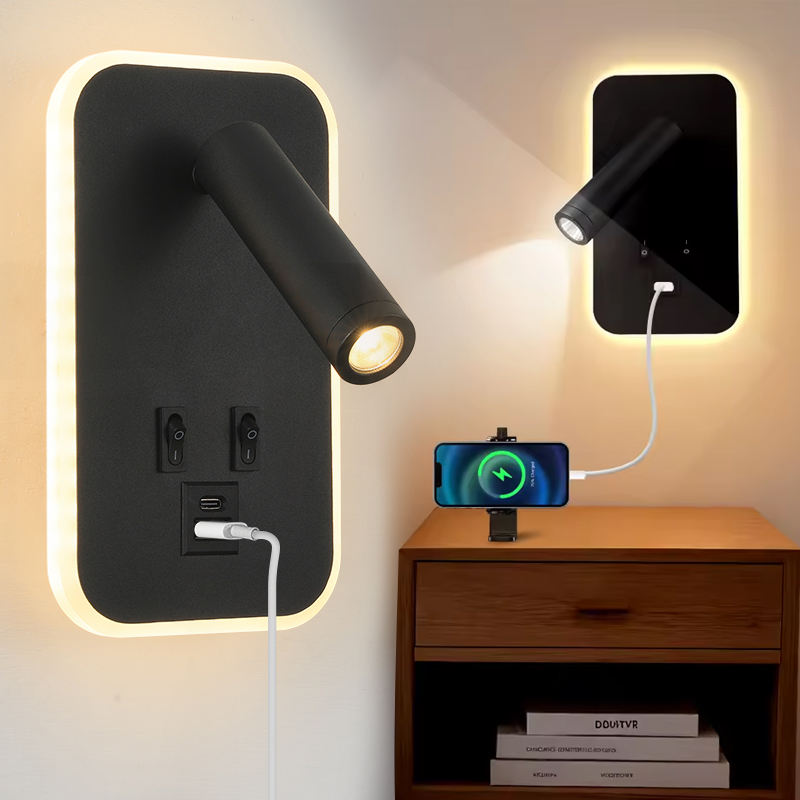 Household Indoor Bedroom Eye – Protecting Adjustable Lamp Head Wall Light