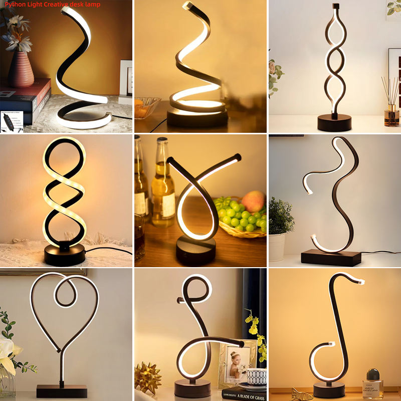 LED Table Lamp, Portable Wireless Charging RGB Ambient Night Light