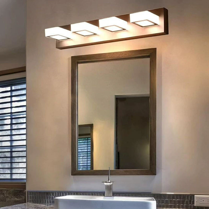 Modern 3-Light LED Vanity Mirror with Rotatable Wall-Mounted Design