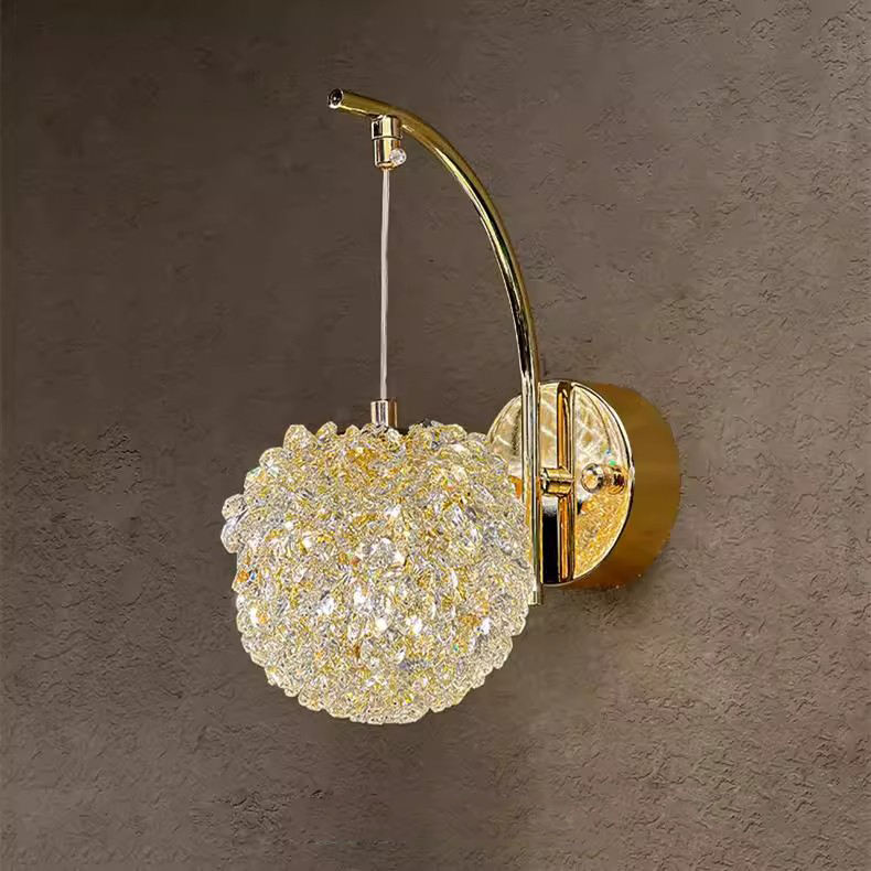 Luxury High-End Modern Crystal Wall Lamp for Indoor Bedroom Decoration