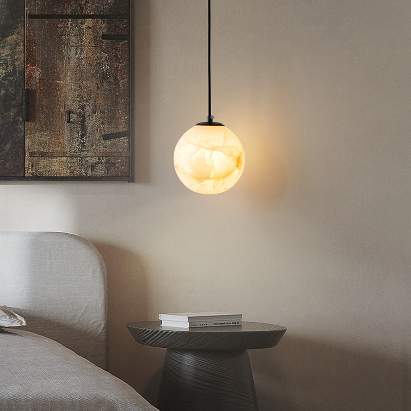 Cross-border Nordic light luxury marble bedside table pendant lamp