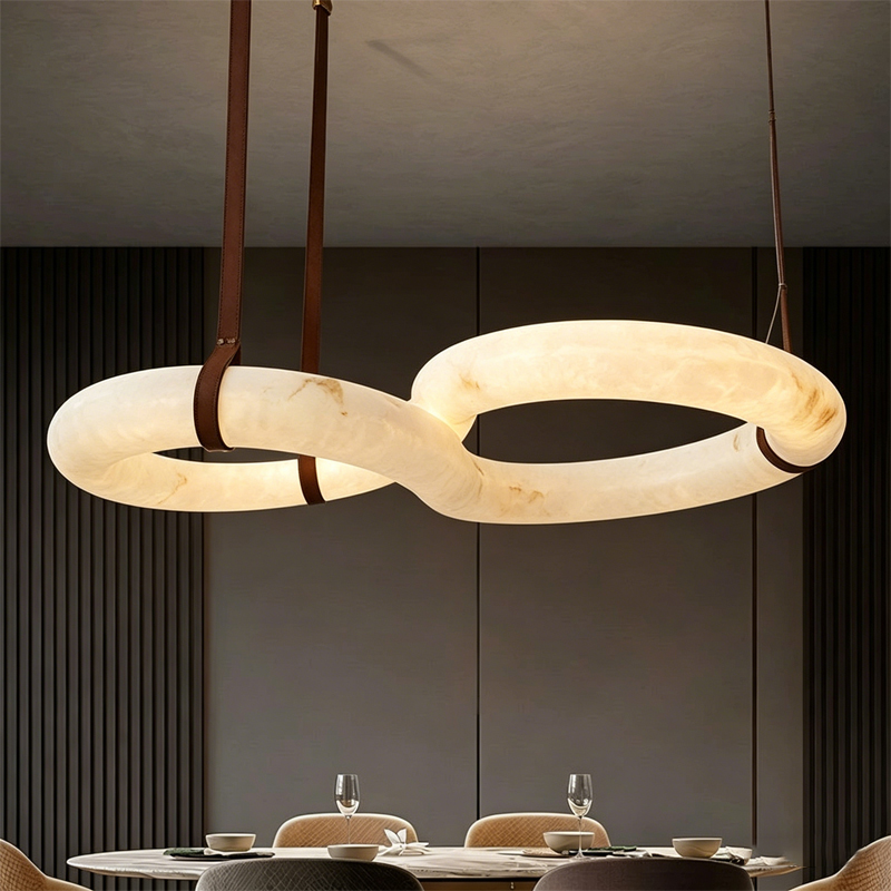 Spanish style cloud stone pendant light with 8-shaped design sense for villa