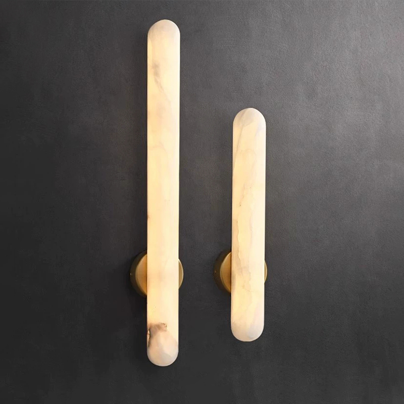 Modern style natural marble wall lamp for villa living room background wall