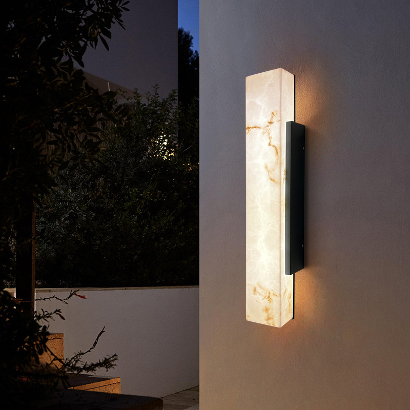 Cross-border outdoor imitation cloud stone wall lamp courtyard lamp