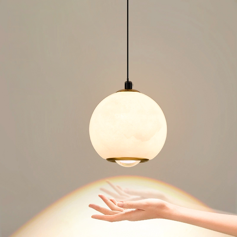 Up and down regulating bedroom bedside pendant light high-end designer