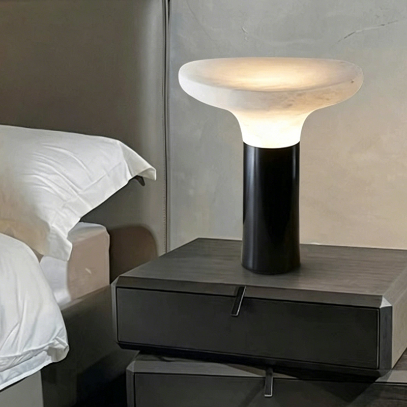 Natural designer marble bedroom table lamp, personalized B&B villa room