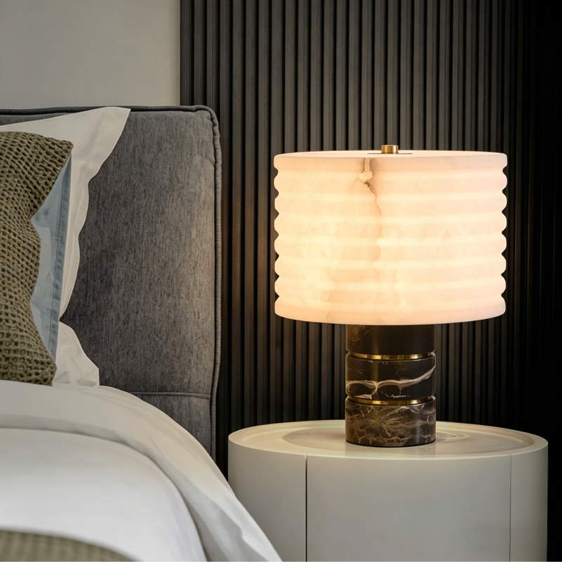 Modern minimalist Spanish natural marble bedroom bedside study table