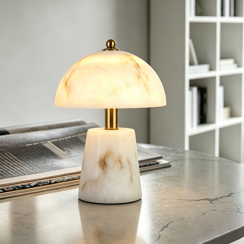 Italian designer luxury faux marble table lamp Nordic minimalist high-end