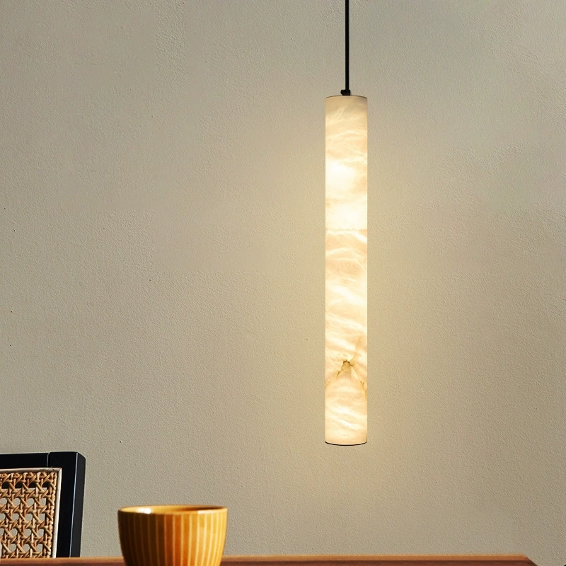 New Chinese style designer all brass cloud stone pendant light Nordic living