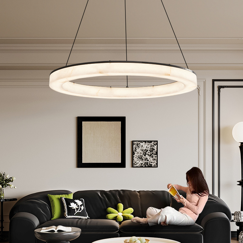 Modern minimalist living room imitation cloud stone pendant light, light