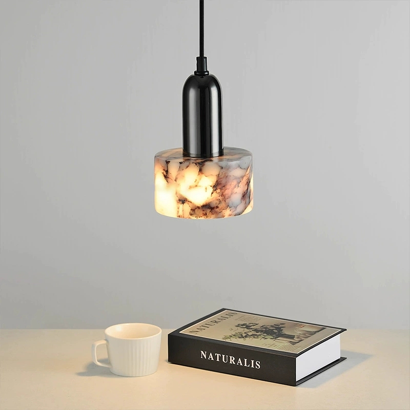 Up and down marble luxury stone bedroom bedside pendant light Italian